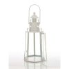 Gallery of Light Metal Lighthouse Candle Lantern - White