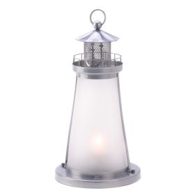 Accent Plus Lighthouse Frosted Candle Lamp