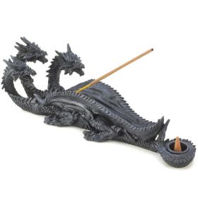 Dragon Crest Three-Headed Dragon Cone or Stick Incense Holder