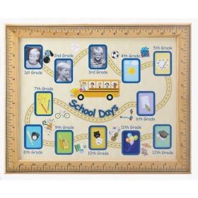 Accent Plus School Days  Picture Frame with Ruler Border