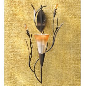 Accent Plus Lily Blossom Wall Candle Holder