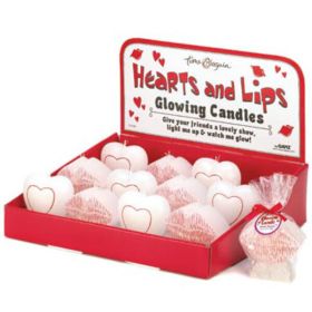 Accent Plus Hearts and Lips Glowing Candles with Display (12)