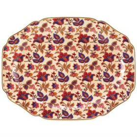 Accent Plus Gold-Rimmed Indian Style Serving Platter