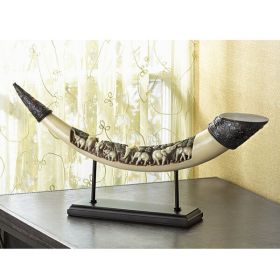 Accent Plus Elephant Tusk Carved Sculpture