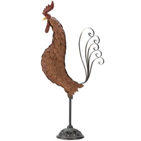 Accent Plus Iron Rooster Art Sculpture