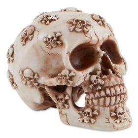 Dragon Crest Skull Figurine with Jolly Rogers Designs