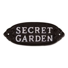 Accent Plus Cast Iron Secret Garden Sign