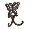 Accent Plus Cast Iron Butterfly Wall Hooks - Set of 2