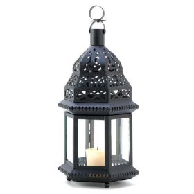 Accent Plus Clear Glass Moroccan Candle Lantern - 12.5 inches