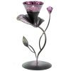 Accent Plus Lilac Flower Tealight Candleholder