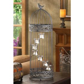 Accent Plus Spiral Staircase Birdcage Candle Holder