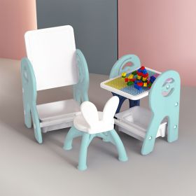 2 in 1 Kids Table & Chair; Painting Board with Storage; Children Convertible Activity Table Set for Drawing Reading Art; Drawing Board Writing Desk To
