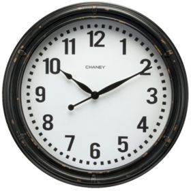 Chaney Instrument Wall Clock (Color: Black, Country of Manufacture: China, Material: Glass)